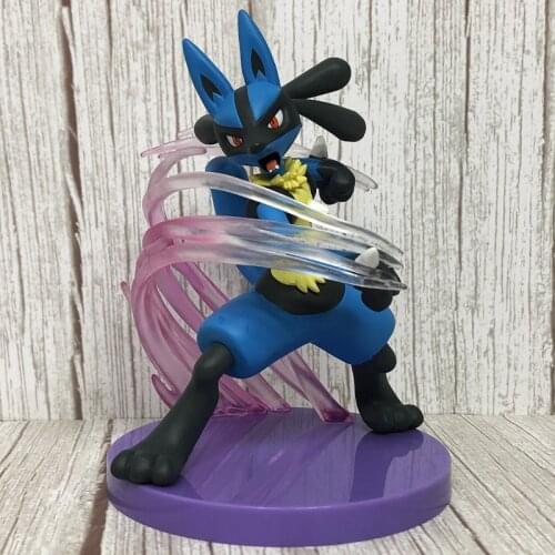 TAKARA TOMY Pokemon Action Figure Mythical Beast Toy Super Evolution Bond Lucario Scene Rare Model Ornaments