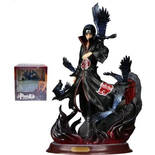 29cm Anime Naruto GK Action Figure Toys Shippuden Uchiha Itachi Fingurine Models Collectible Dolls Gifts Toys