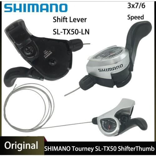 SHIMANO TOURNEY SL-TX50-LN Thumb Shifter Plus Left Shift Lever 3x7/6 Speed Original Parts Samebike LO26 Derailleur Trigger