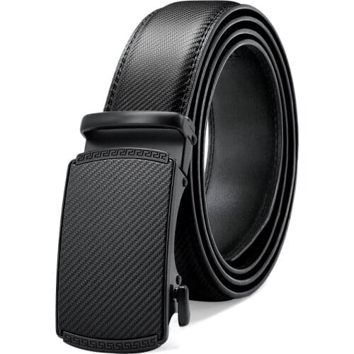 JACNAIP Men Leather Belt Automatic Buckle More Color Adjustable Genuine Leather Black Belts Cow Leather Belt For Men 3.5cm Width