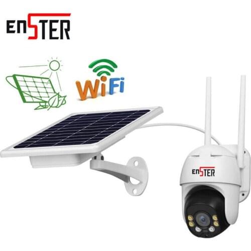 Enster WiFi Solar Power PIR Human Motion Detection 1080P Camera Easy Installation With Microphone Smart Security PTZ Standby