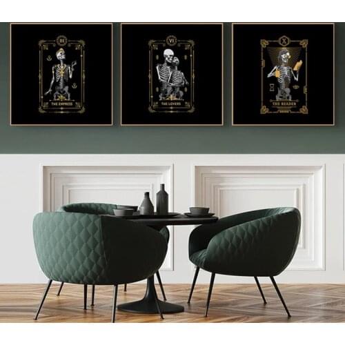 Retro Punk Skull Canvas Painting Independent Aesthetic Art Posters and Prints Print Murals Home Living Room Bar Decor Cuadros