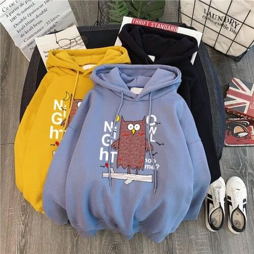 Kawaii Cartoon Letter Print Women Hoodie Oversized Casual Loose Korean Japanese Sweatshirt Girls 2020 Fashion harajuku Clothes