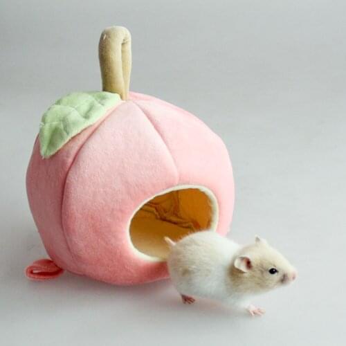 Apple Style Pet Cage Cotton Hanging Sleeping Bed Small Animal Nest Soft Cotton Warm Bed Pet Hamster Hammock Rat Guinea Pig House