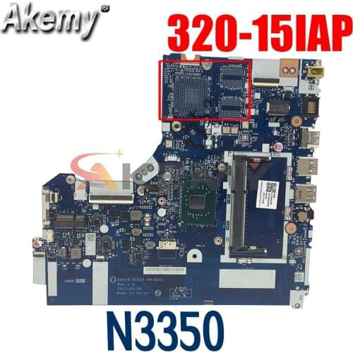 Laptop motherboard For LENOVO Ideapad 320-15IAP N3350 Mainboard NM-B301 5B20P20644 DDR3