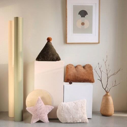 Plush Pillow Back Irregular Geometric Neck Rest Support Soft Home Office Chair Pad Travel Pillows Baby Bed Room Nursery Decor