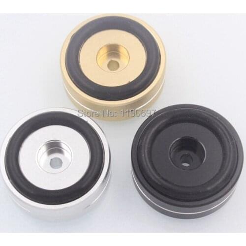 4PCS Rubber Ring Shock Absorber Top Aluminum Machine Foot Amplifier Feet Speaker Turntable Feet 40*15MM Free Shipping