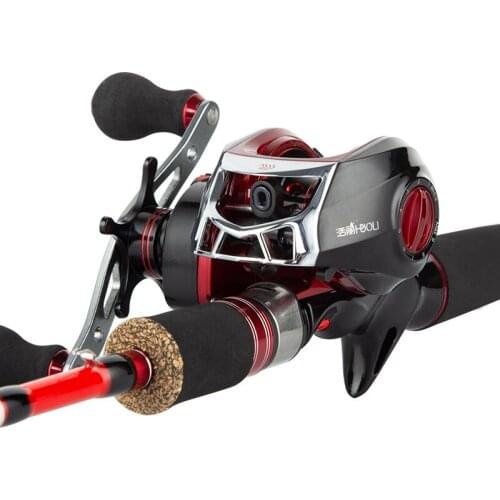 JIADIAONI Fishing Reel 7.1:1 Gear Ratio 13+1 Bearings Metal Spool Baitcasting Reel Carp Fishing