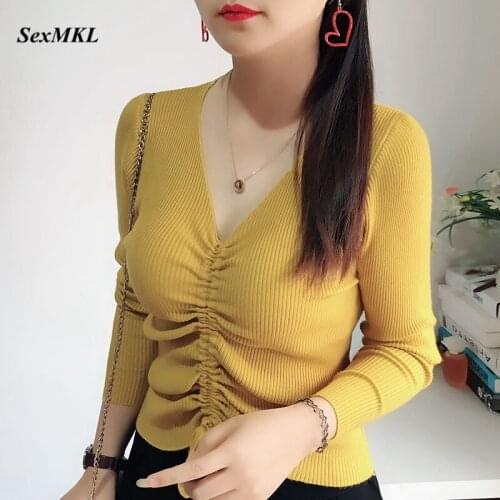 SexMKL Women's V-Neck Pullovers