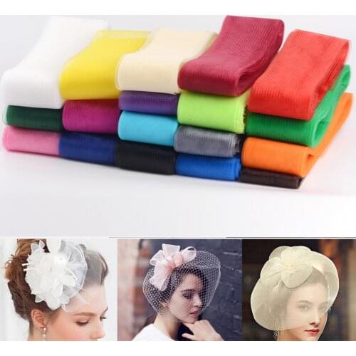 DIY 8cm/3.1" Width Plain Veiling Horsehair Crin Millinery Trim Braid Crinoline Hat Sinamay Craft Use