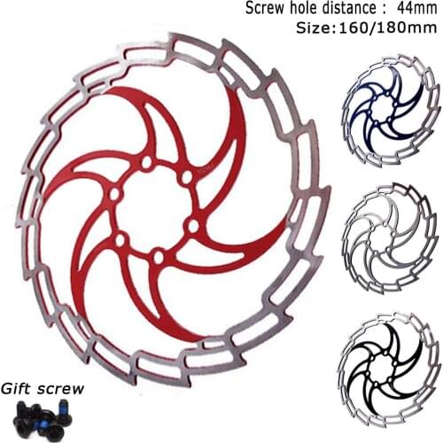 Freio hidraulico disc brake pads 160mm/180mm DH MTB Road Bike Brake Rotors Brake Six Nail Disc Cycling Pads Bicycle Parts
