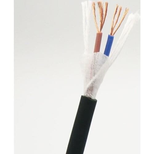 Towline Wire 2 core 0.15, 0.2, 0.3, 0.5, 0.75, 1, 1.5, 2.5 mm² Ultra High Flexible Black Drag Chain Cable TRVV 5m