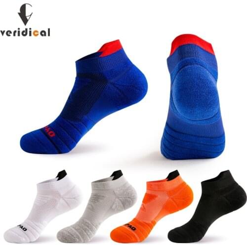 Veridical 5 Pairs Athletic Sport Running Socks For Men Colorful Cotton Breathable Deodorant Quick-Drying Ankle Boat Socks Brand