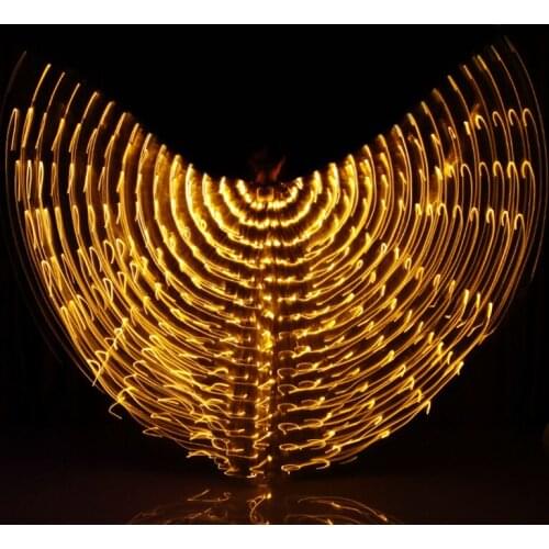 Stage Performance Prop Women Dance Accessories Girls DJ LED Wings Light Up 360 Degrees 300pcs Lamps Gold Isis Wings