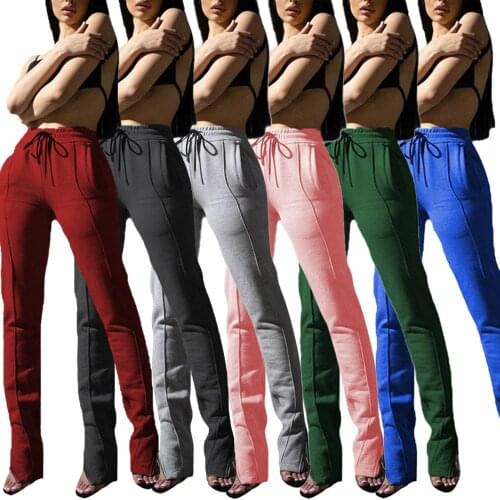 Winter Joggers Women Pants Drawstring Streetwear Sweatpants Women High Waist Pencil Pants Clothes For Women Solid Color