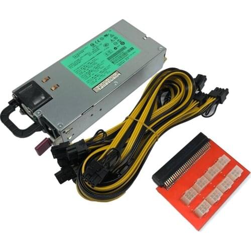 1200W Miner Power Supply DPS-1200FB a 438202-002 440785-001 DL580G5 PSU Ethereum APW3 BTC Asic Miner Breakout Box