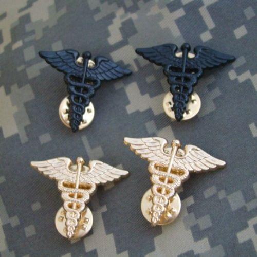 2PAIR OF US ARMY MEDICAL SERVICE CORPS OFFICER NURSE CORPS LAPEL BADGE PIN