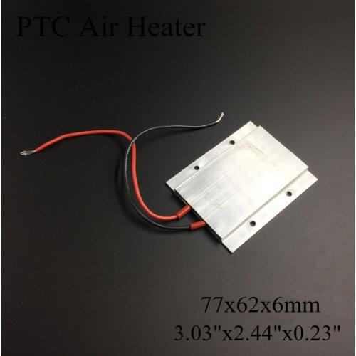 2 pieces/lot) 12V/24V/36V/48V/110V 77x62x6mm PTC Thermostat Aluminum Heating Element Ceramic Air Heater Plate Chips Incubator