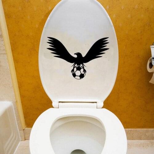 21.4*14.5 Soccer Ball Bird Sports Vinyl Bathroom Wall Sticker Home Decor Toilet Decal 6WS0136