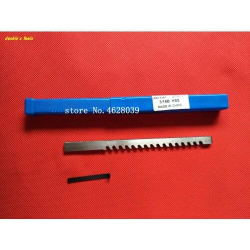 3/16 B Push-Type HSS Keyway Broach Inch Size with Shim Broaching Cutter Cutting Tools for CNC Machine Top Quality