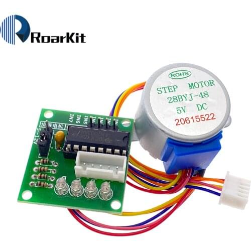 1LOT 5V 4-Phase Stepper Step Motor + Driver Board ULN2003 with drive Test Module Machinery Board for arduino Raspberry pi kit