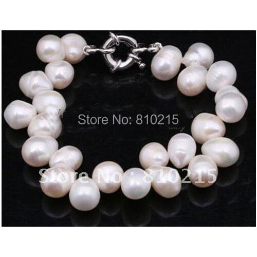 7.5inch AA 8-9MM Natural White Waterdrop Shape Cultured Freshwater Pearl Bracelet Hot Sale Pearl Jewelry New Free Shipping
