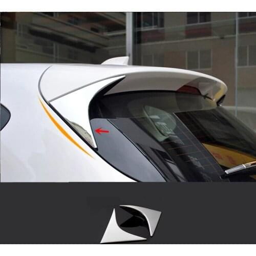 ABS Chrome For Mazda CX-5 CX5 Car Body Styling Rear Window Spoiler Side Wing Cover Trim Bevel Garnish Accessories 2pcs