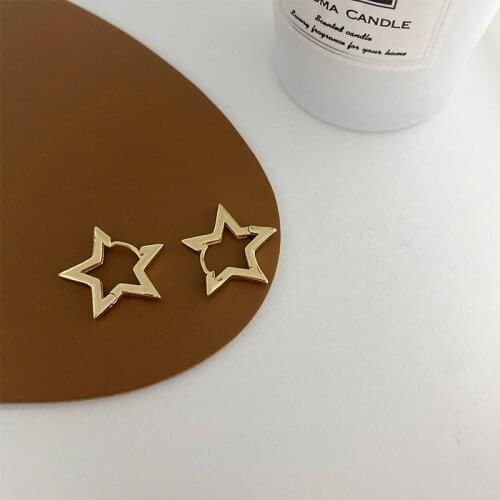 ALLNEWME Streetwear Alloy Irregular Star Dangle Earrings for Women Girls Creative Accessories Aretes De Mujer Modernos 2021