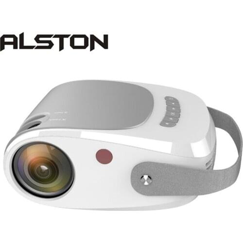 ALSTON H5 HD Projector 4000 Lumens Android WIFI Bluetooth Beamer Support 1080p HDMI-compatible USB VGA AV with gift