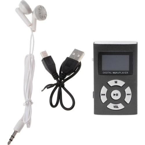 MX-808 Mini USB Aluminum LCD Screen 32GB Micro SD TF Card Digital Music MP3 Player C7AA