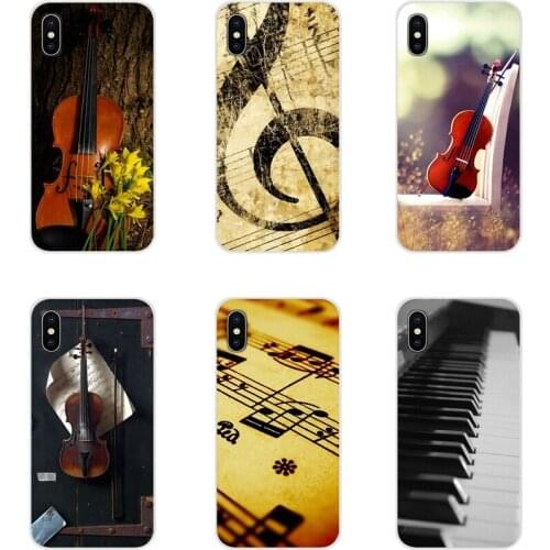 Phone Cover For Samsung Galaxy J1 J2 J3 J4 J5 J6 J7 J8 Plus 2018 Prime 2015 2016 2017 Musical Notes piano Violin Classical Music