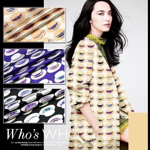 CNUM SP797 Pure Silk/ Top Hat /Silk Fabric 93% Silk 7% Spandex Elastic/ Width1.29yd Thickness 19mm/ Unit: meter