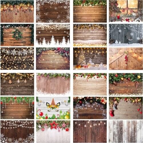 Winter Wood Floor Backdrop Snow Christmas Portrait Photo Background Snowflake Birthday Art Photocall Still Life Photography