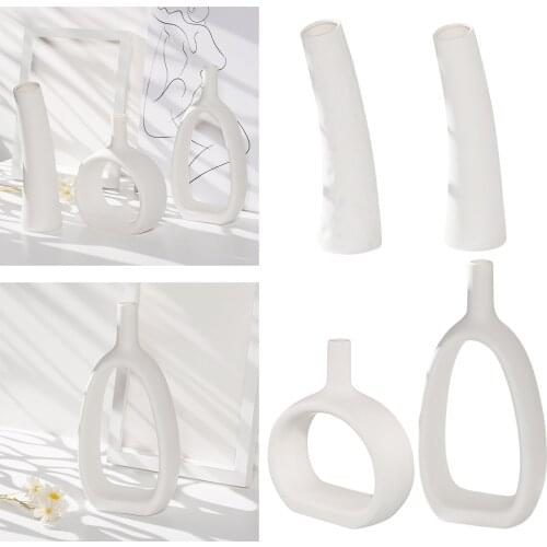 Nordic Ceramic Flowers Vase Decorative Plant Pot Floral Vases Decor Craft