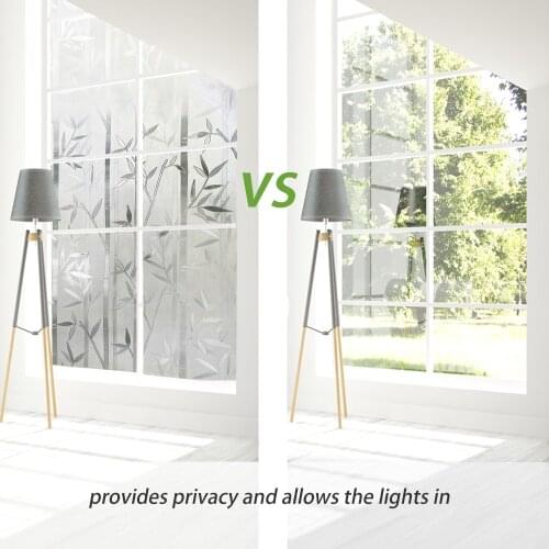 30/45/60/90cm Chinese 3D Bamboo Pattern Balcony Window Glass Sticker Living Room Bedroom 0ffice 0paque Electrostatic Pvc Film