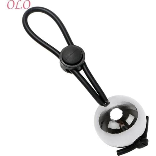 OLO Cock Rings With Metal Ball Time Delay Ejaculation Adjustable Sex Shop Male Penis Extender Enlargerment Sex Toys for Men