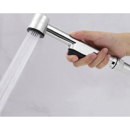 Hand-held Bidet ABS Electroplating Handheld Toilet Bathroom Bidet Sprayer Shower Head with Spring Tube G1/2 BSP
