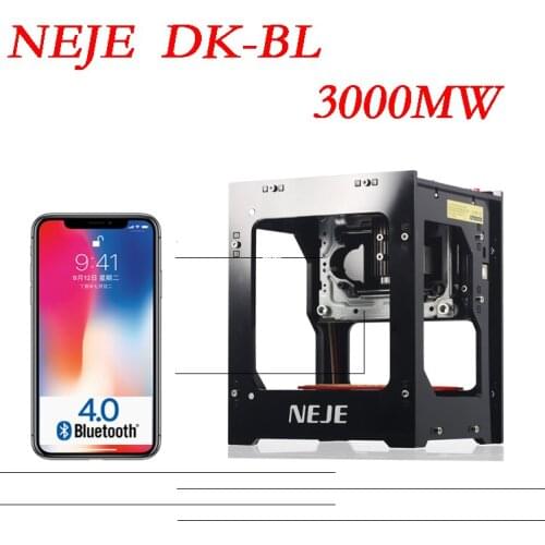 2020 Hot selling NEJE DK-BL 450nm 3000mw high power DIY mini cnc bluetooth laser engraver router machine for depth engraving
