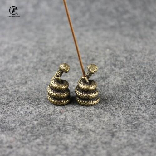 Copper Coiled snake Portable Incense Censer Stick Holder Stand Tea Culture Meditation lovely Home Decoration Incense Holder
