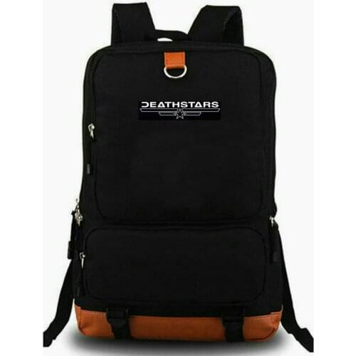 Deathstars backpack Electro metal daypack Death stars schoolbag Music print rucksack Satchel school bag Laptop day pack