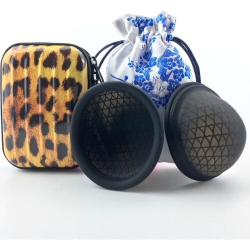 Reusable Menstrual Disc Flat-fit Design Extra-Thin Sterilizing Silicone Menstrual Cup Tampon Or Pads Alternative Dropship