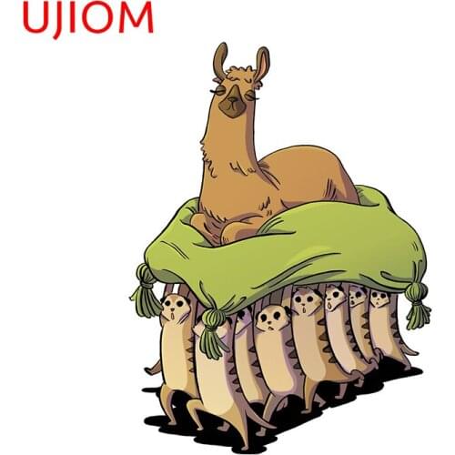 UJIOM Llama Queen Toilet Sticker Home Decoration Living Room Decor Wall Decal Waterproof Bathroom Kitchen Wall Stickers