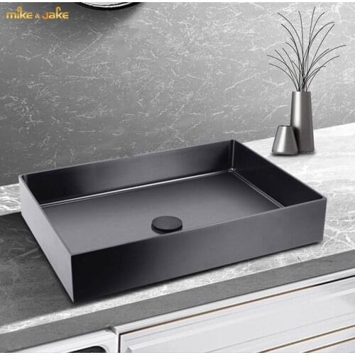 Stainless steel table basin sink gunmetal light luxury stainless steel wash basin gunmetal bathroom basin sink