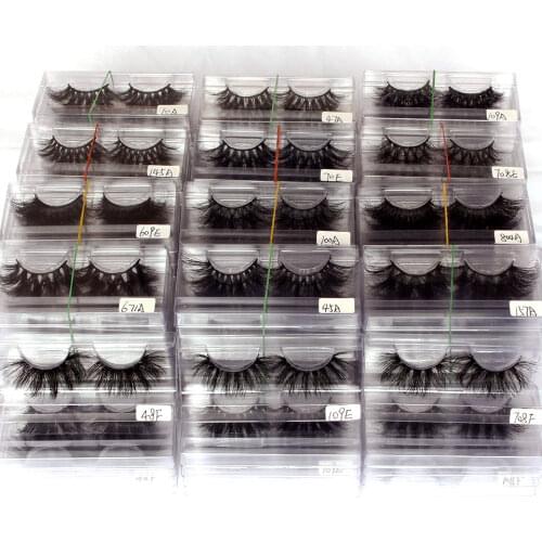Wholesale Eyelashes 25mm Mink Lashes Bulk Fluffy Cheap False Eyelashes Natural Mink 3d Lashes Supplies Vendor