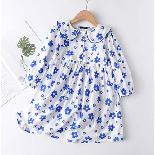 Melario Baby Girls Long Sleeve Princess Dresses Spring Autumn Kids Floral Printed Dress Girl Cotton Dress Children Clothing