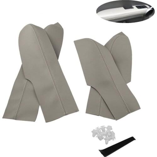 Door Panel Armrest Real Leather For Honda Civic Sedan 06-11 Gray