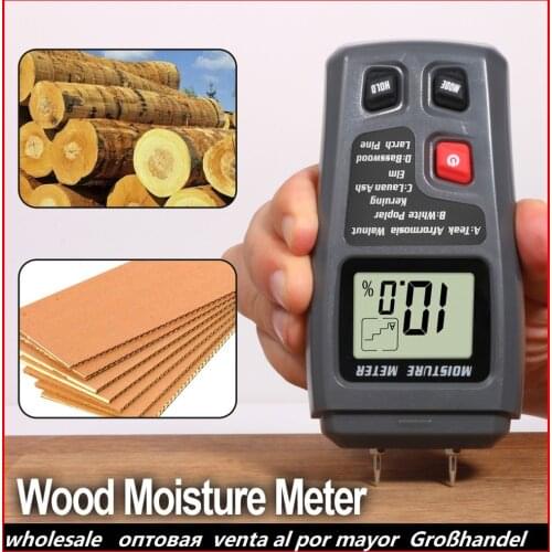 RZ 12 units MT10 Portable Wood Moisture Meter Hygrometer Density Digital Electrical Tester Measuring tool 0~99.9% Lumber