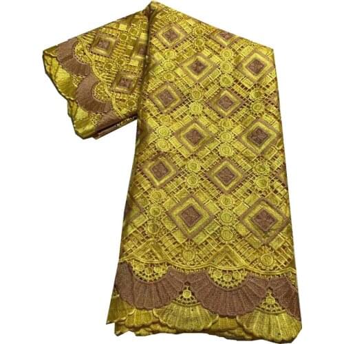 SJ Lace Latest African Lace Fabric 2021 High Quality Lace Guipure Cord Lace Fabric Nigeria Water Soluble For Women Party df3-30