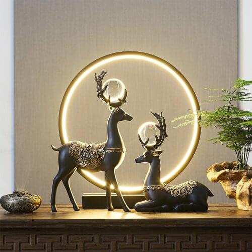 Modern Home Decoration Simulation Shuanglu Sculpture Decoration Souvenirs Figurines Sculpture Modern Art Living Room Decoration