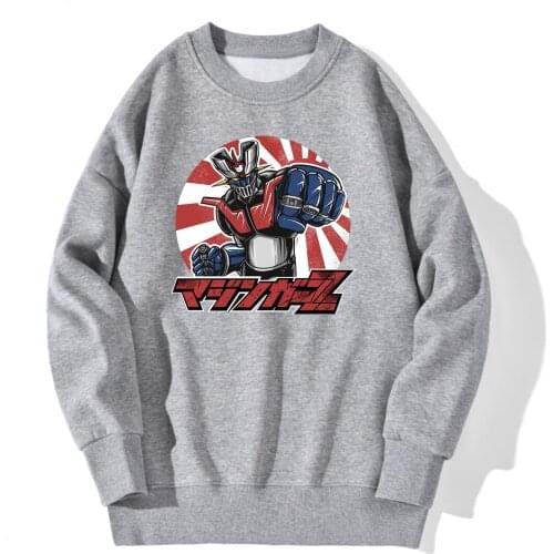 Mazinger Z Print Sweatshirt Mens Long Sleeve Casual Hoody Fashion O-neck Tops Outwear Clothing 2020 New Winter Supoleron Hombre